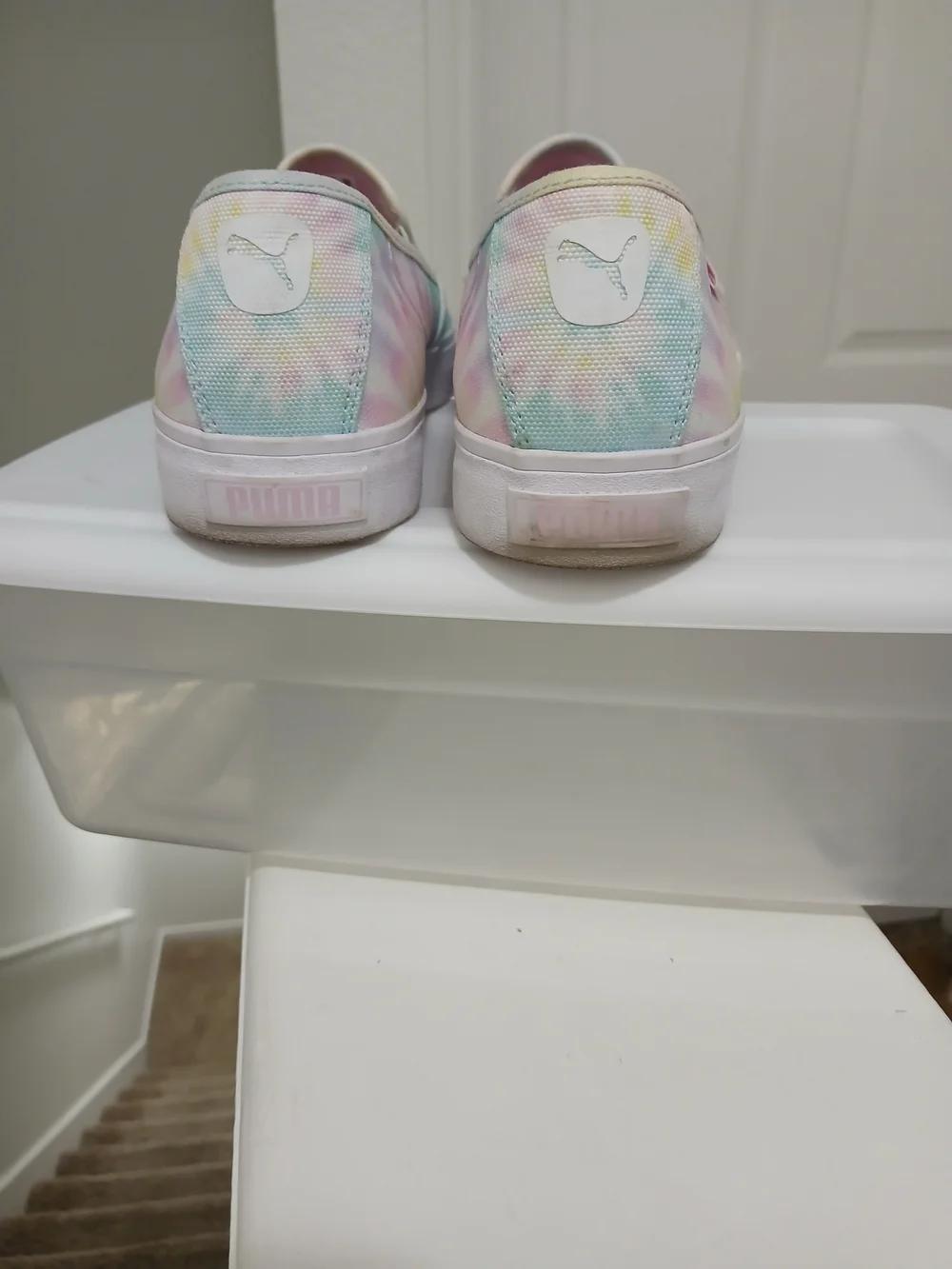 Puma Pastel Tie-Dye Slip-On Sneakers - Pink, Blue, Yellow, Mint